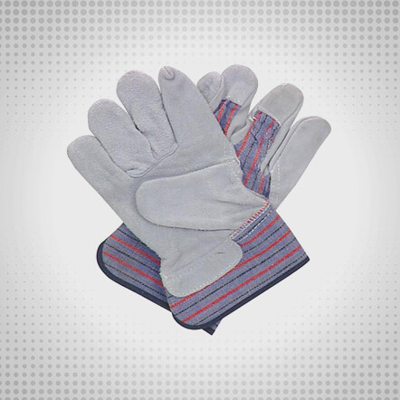 leather cotton hand gloves